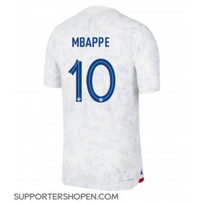 Frankrike Kylian Mbappe #10 Borta Matchtröja VM 2022 Kortärmad
